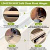 LD-0220-50SC Soft Close Pivot Hinges Pair of Self Closing Cabinet