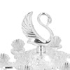 Coffee Spoon Holder Elegant Swan Silver Color Zinc Alloy Rotatable