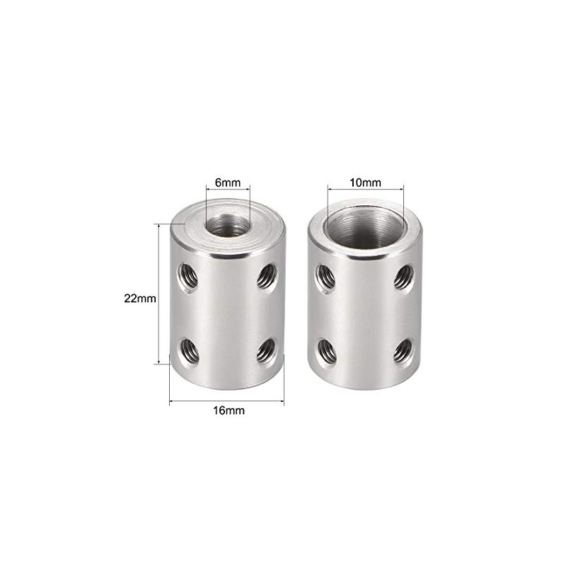 uxcell 6mm to 10mm Bore Rigid Coupling Set Screw L22XD16