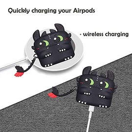 Funda de silicona 3D de dibujos animados para Airpods, lindo mal nocturno, apariencia creativa, resistente al agua, a prueba de golpes, para Airpod...