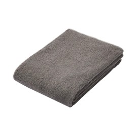 MUJI 84775529 Color Stitching Pile Weave Bath Towel, Set of 2, 23.6 x 47.2 inches (60 x 120 cm), Charcoal/No Bulk