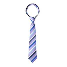 Spring Notion Boy's Striped Woven Zipper Tie Lilac X-Large