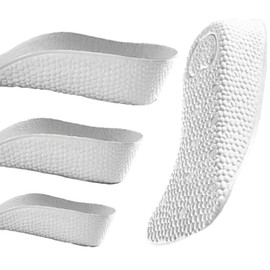 SOLO ACTFIT Shoe Insoles Increase, Orthopaedic Height Increase Insoles for Memory Foam Insoles, Heel Raiser, Shock Absorption, Breathable Shoe Insoles, Heel Wedge (Grey, Female-3.5)