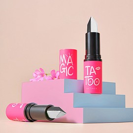 Natinda Magic Reversal Tattoo Lipstick, indelible warm tone pink luxury nude pearl lipstick / 나틴다 매직 반전 타투 립스틱 잘 안지워지는 지워지지않는 웜톤 핑크 명품 누드 펄 립스틱