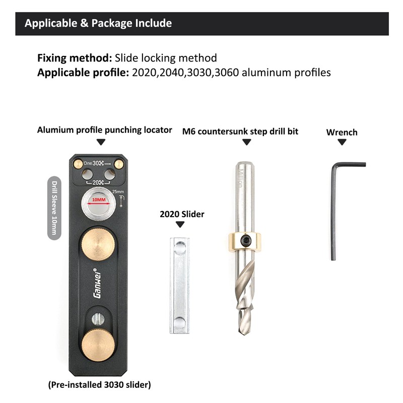 Aluminum Profile Punching Auxiliary DIY Tool, Aluminum Profile Drilling Jig
