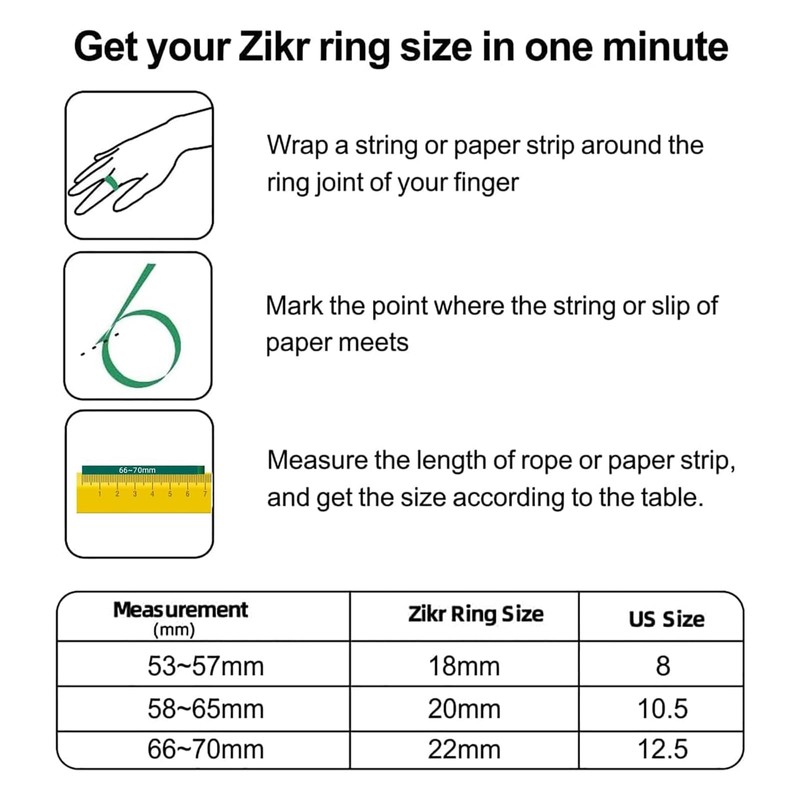 YUENTOEN Smart Ring Counter, Tasbih Counter Smart Ring, Digital Electronic