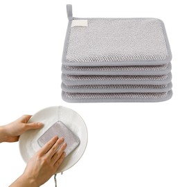 SSKHE Draht Geschirrspüler Reinigungstücher, 20x20cm Wiederverwendbare Draht Reinigung Rags für Nass und Trocken, Mehrzweckscrubber Scourers Tuch für Geschirr, Spülen und Herd Tops (5 Stück)