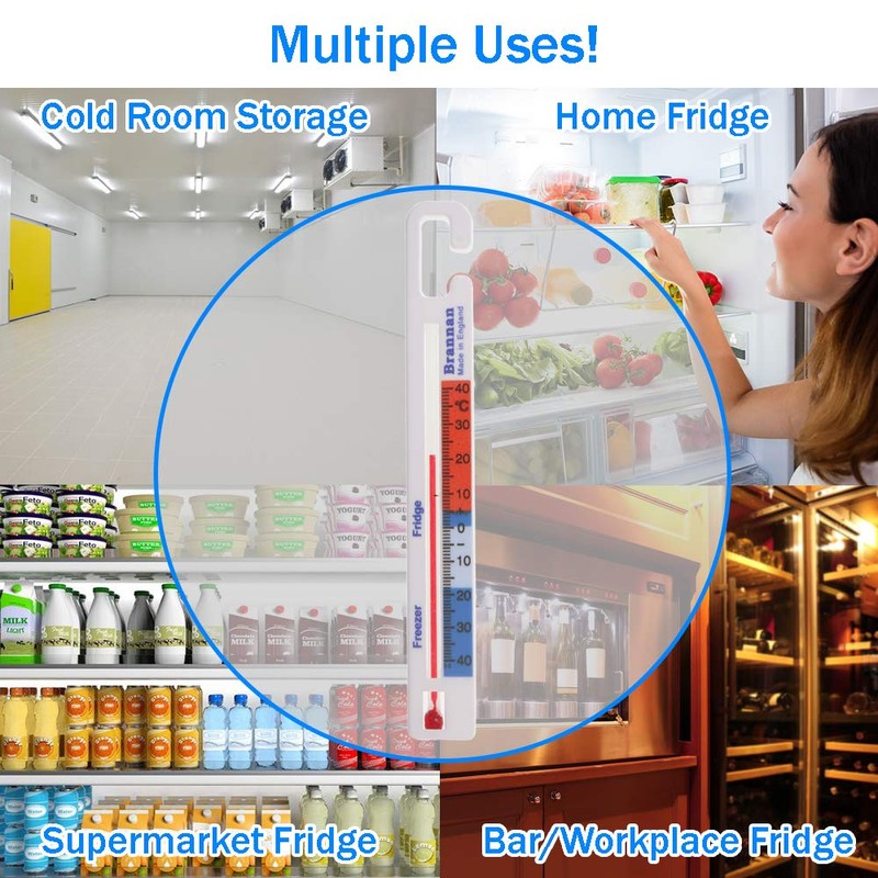 Brannan Vertical Fridge Freezer Thermometer- Can Be Used In Fridge