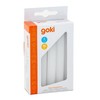 goki Geburtstagskerzen Weiß 10 Stück, Durchmesser 1,3 cm für Geburtstagszug