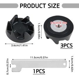 Replacement Parts for Stand Mixer, 3-Piece Set 9704230, Mixer Coupling Replacement Part, Stand Mixer Replacement Parts with Screw Wrench, Compatible with Stand Mixer Couplings, Stand Mixer Models Ksb5