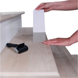 FINEHOUS 2"x24" Non-Slip Stair Treads Tape (15-Pack) - Clear Anti-Slip Indoor Strips