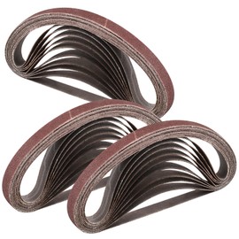 STEBRUAM Pack of 30 100 Grit Aluminium Oxide Sanding Belts 10 x 330 mm for Belt Sanders