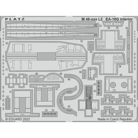 Platz M48-12 EA-18G Growler Etching Parts for Cockpit Plastic Models