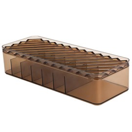 TEHAUX Cable Management Box with Lid Slots Cord Organizer for Chargers and Wires Durable Storage Bin for Use Prevent Dust and Clutter