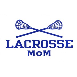 Custom Lacrosse Mom Vinyl Decal - Sports Bumper Sticker, for Coolers, Laptops, Car Windows - Crossed Sticks Design