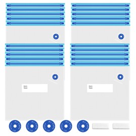 Sous Vide Bags 27Pcs, BPA Free Reusable, Double-Layered Food Storage (11 x 10 in) for Cooking, Food Storage, and Microwave Heating. Includes 20 Vacuum Zipper Bags, 2 Seal Clips, and 5 Air Valves.