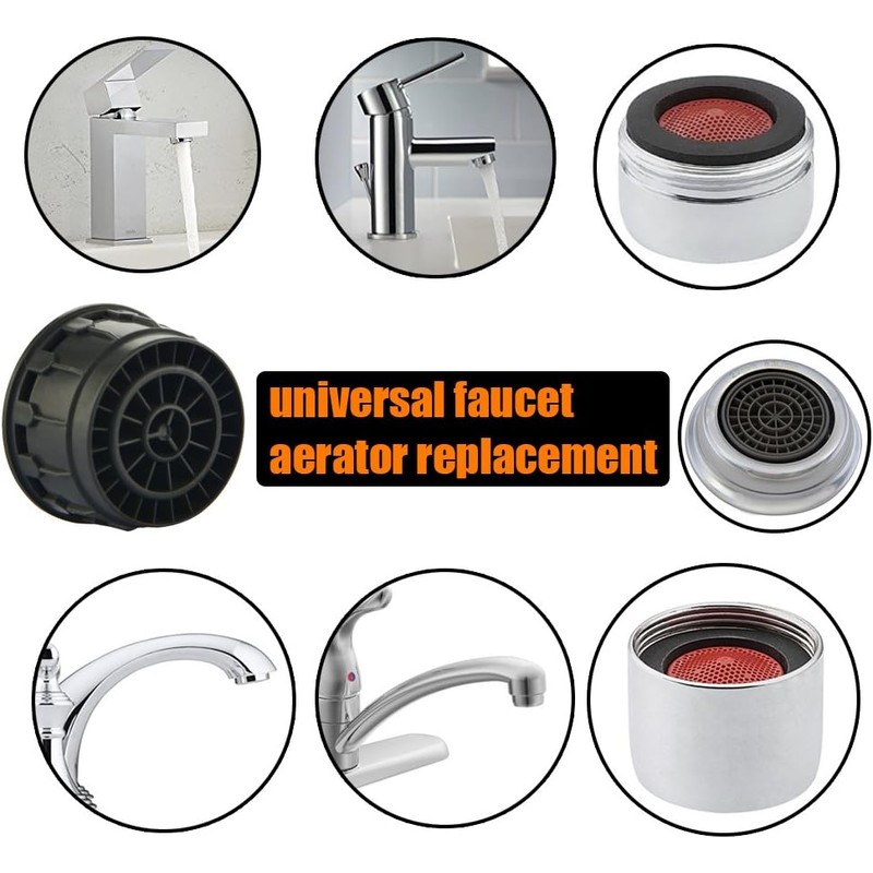 JQK Hardware 3-Pack Faucet Aerator Insert - 2.2 GPM Flow