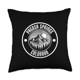 Pagosa Springs Colorado USA Mountain Design Throw Pillow