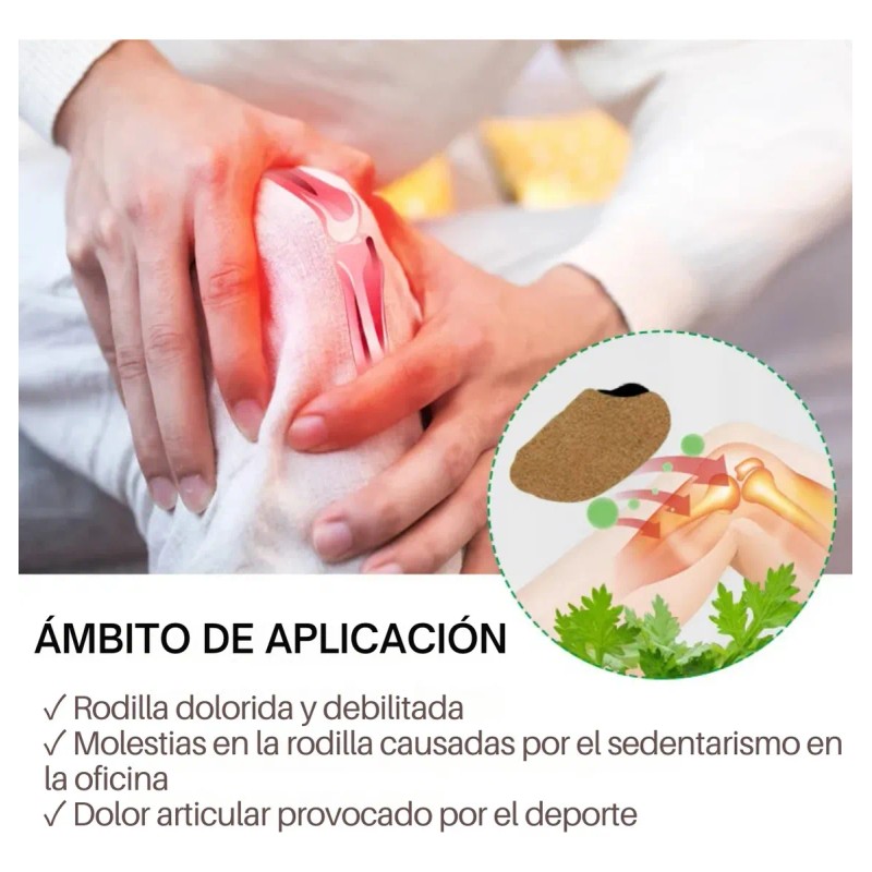 100 Parches Alivia Dolor Musculares Rodilla Espalda Natural