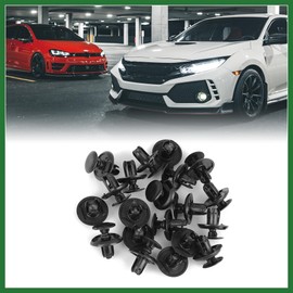 Motoforti 20pcs Plastic Black Retainer Push-Type Clips 91512-SX0-003 for Car Long-lasting