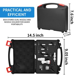 9 Piece Airless Spray Tips Set with 5 Airless Spray Tips,1 Hose Swivel Joint,1 Paint Gun Swivel Joint,1 Tip Guard and 1 Spraying Equipment Storage Box