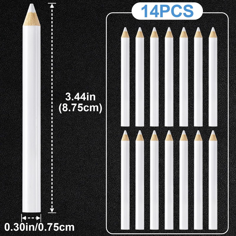PAGOW 14 Pcs Sewing Pencil for Fabric, Sewing White Fabric