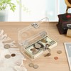 GUSHBIN Lockable Money Storage Box Clear Acrylic Cash Holder with