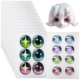 YCCOKJJ 12 Pieces Fursuit Eye Mesh, Paintable Fursuit Eye Mesh 0.5 mm Hole Waterproof Printable Net, 300 x 200 mm White Sublimated PVC Net for Furries Cosplay, Props, Fursuits, Crafts