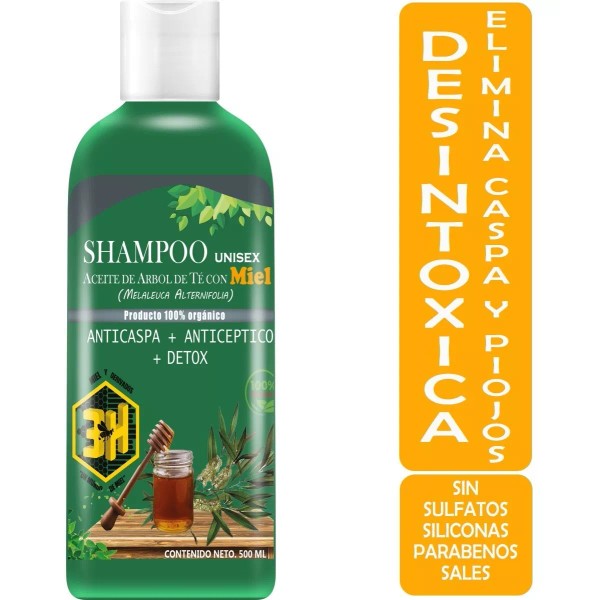 VIVONATURAL Shampoo Árbol De Té Con Miel Détox 500ml Vivonatural & 3h