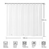 YISURE Shower Curtain Transparent Short 150 cm Height Shorter Shower