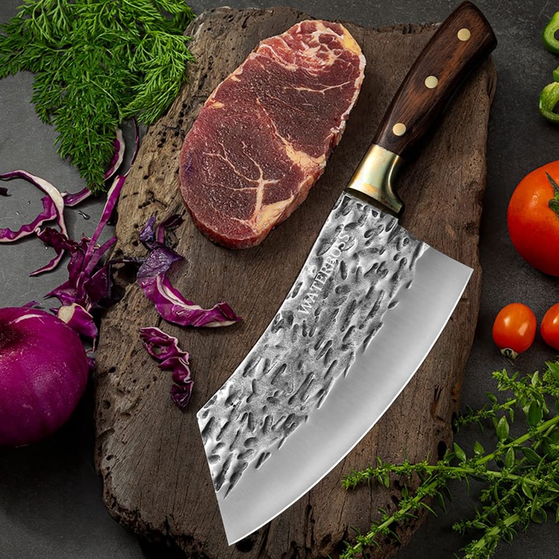 Serbian Chef Knife Meat Cleaver Sharp Slicing Knife Forged Butcher