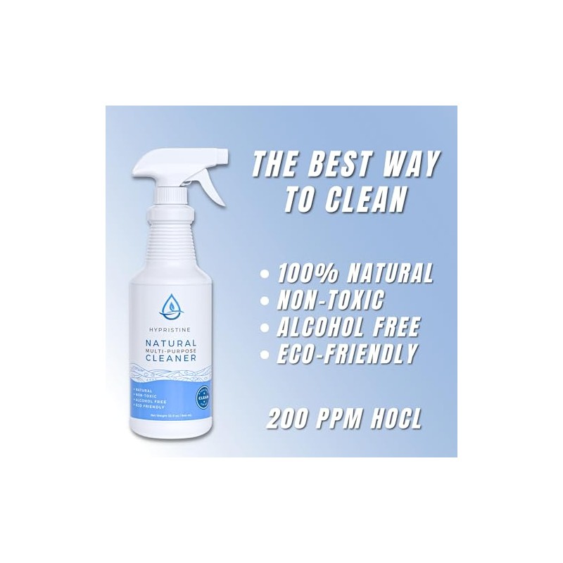 Hypristine Natural Multipurpose Surface Cleaner, 32oz Spray & 2 Pack