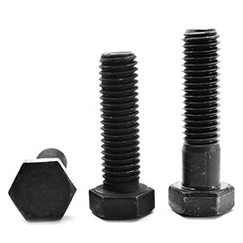 3/8"-24 x 1 1/2" (PT) Fine Thread Grade 8 Hex Cap Screw (Bolt) - USA Alloy Steel Black Oxide Pk 25