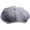 Levine Hats Men's Cotton 8-Panel Stripe Newsboy Cap Cabbie Hat