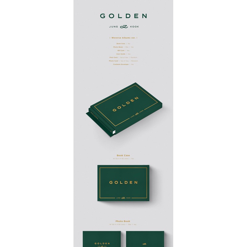 BTS Jungkook Golden 1st Solo Album Full 4 Version SET