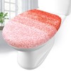 Soft Microfiber Bathroom Toilet Lid Cover, 17.5x15, Coral