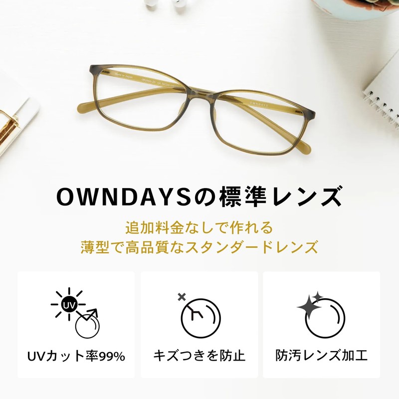 OWNDAYS SUN1063T-1S Square Sunglasses, UV Protection, UV Protection, blue