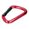 D shape Carabiner Climbing Buckle 25KN Lateral Tension Straight Opening
