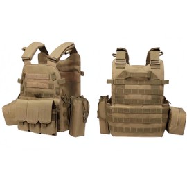 Haverain Tactical Outdoor Vest Survival Vest Adjustable Breathable Weighted Vest for Training-Tactical Vest Outdoor Safety Protection Vest Hunting Vest Available for Tactical Vest Cosplay (Tan)