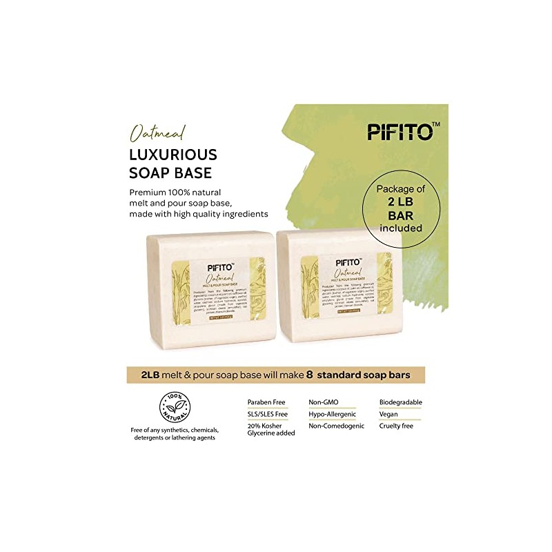 Pifito - Base de jabón de glicerina vegetal natural para