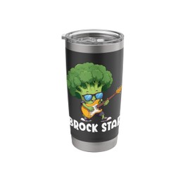 Brock Star Guitar Player Music Band Funny Broccoli Lover Stainless Steel Insulated Tumbler