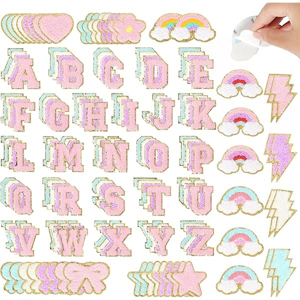 Chenille Patches Self Adhesive for DIY Clothing: NICEVINYL 152PCS Varsity