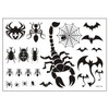 HSC009 114 Temporary Spider Scorpion Ants Bat Skull Tattoos 2