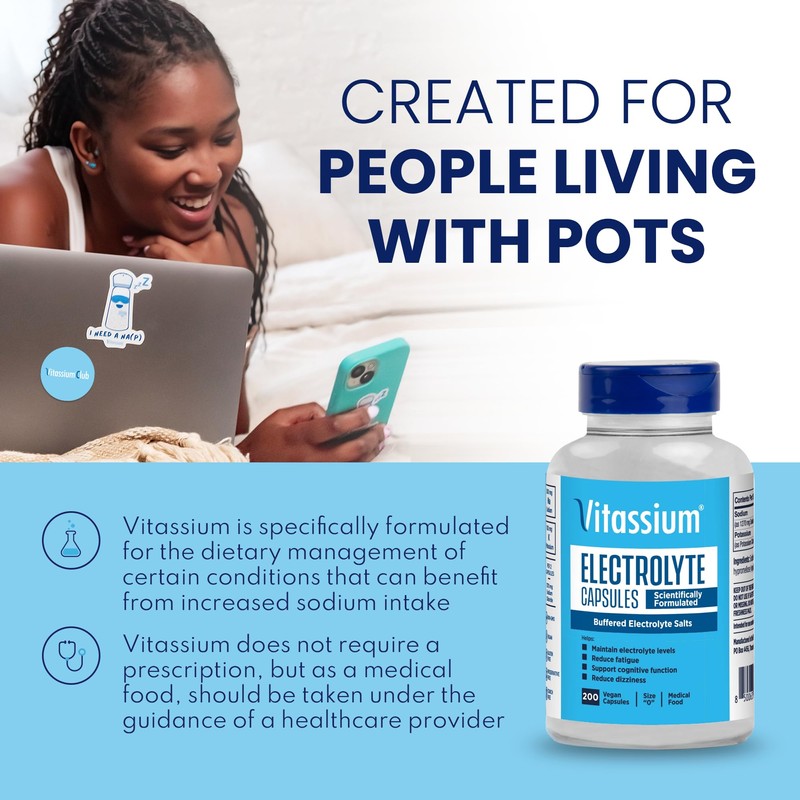 Vitassium Electrolyte Capsules, Electrolytes for The Management of POTS and