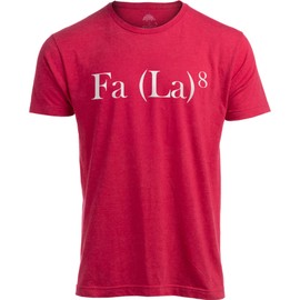 Ann Arbor T-shirt Co. FA (La) x 8 - Funny Math, Science, Engineer Christmas White Elephant Holiday X-mas T-Shirt - Red/FA La X8, X-Large