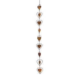 Ancient Graffiti Flamed Heart Hanging Ornament, 4 by 4 by 48-Inch