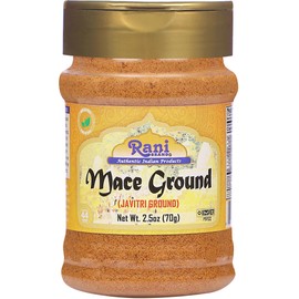 Rani Mace Ground (Javathri) Powder, Spice 2.5oz (70g) PET Jar ~ All Natural | Vegan | Gluten Friendly | NON-GMO | Kosher | Indian Origin