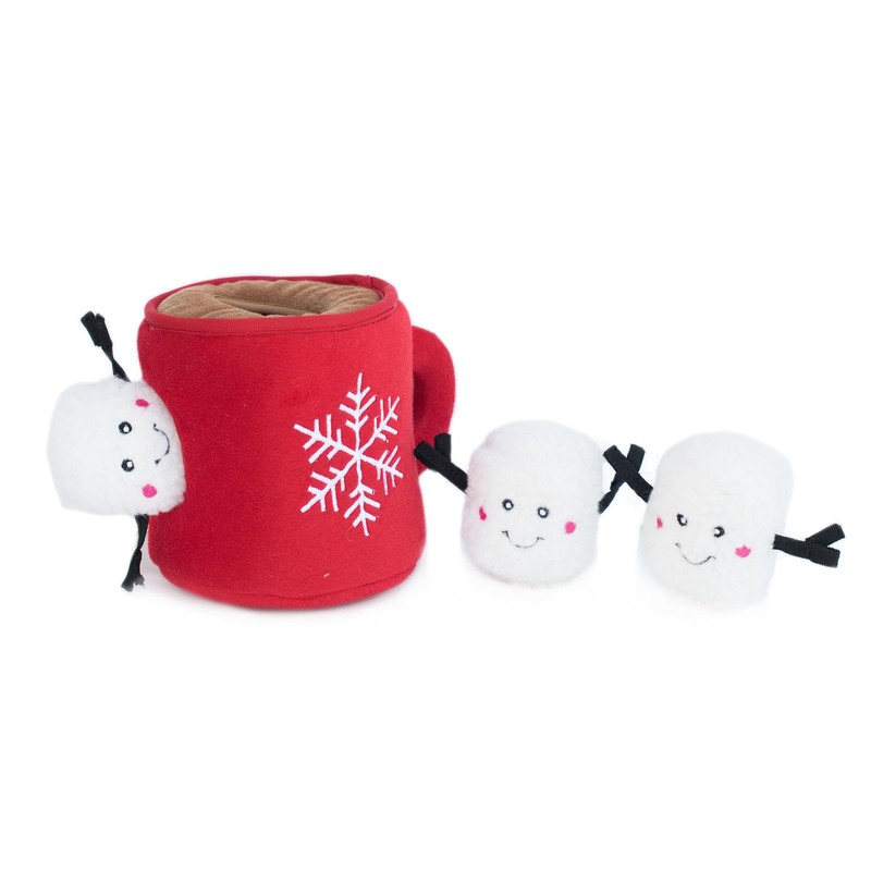 ZippyPaws - Holiday Burrow, Interactive Squeaky Hide and Seek Plush