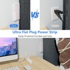 3FT Ultra Flat Plug Extension Cord with 3 Outlets, Ultra-Thin