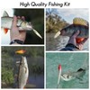 121 PCS Angelköder, Angelzubehör Köder Set, Kunstköder, VIBs, Spinner, Doppelhaken,